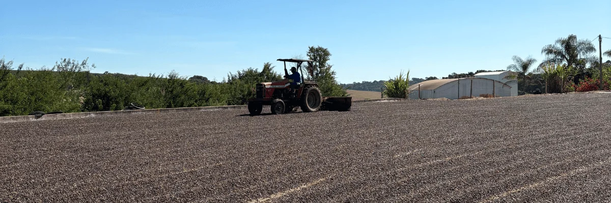 Farmer tractor on Fazenda Faxinal during our Brazil Origin Trip